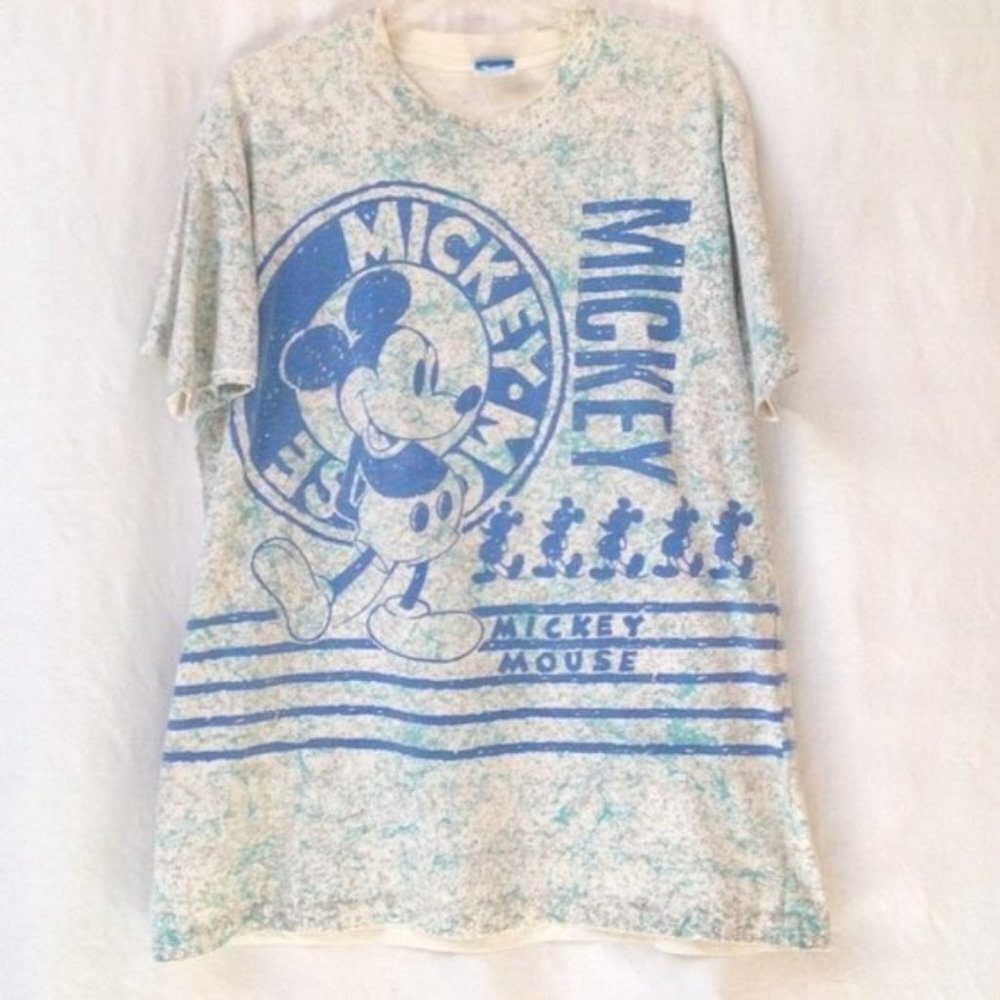 Vintage Disney Mickey Mouse T Shirt Cotton Casual Travel Fun Comfort Park Travel